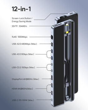 Baseus triple-4k display setup showing multiple screen connections