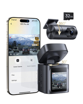 Baseus VD1 Pro front camera capturing sharp 4K footage for license plate visibility.