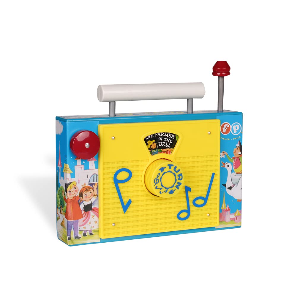 Basic Fun Fisher Price TV Radio melody Farmer-in-the-Dell after winding inspires curious listening