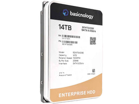 Basicnology Enterprise HDD with 14TB capacity ideal for cloud storage and archiving.