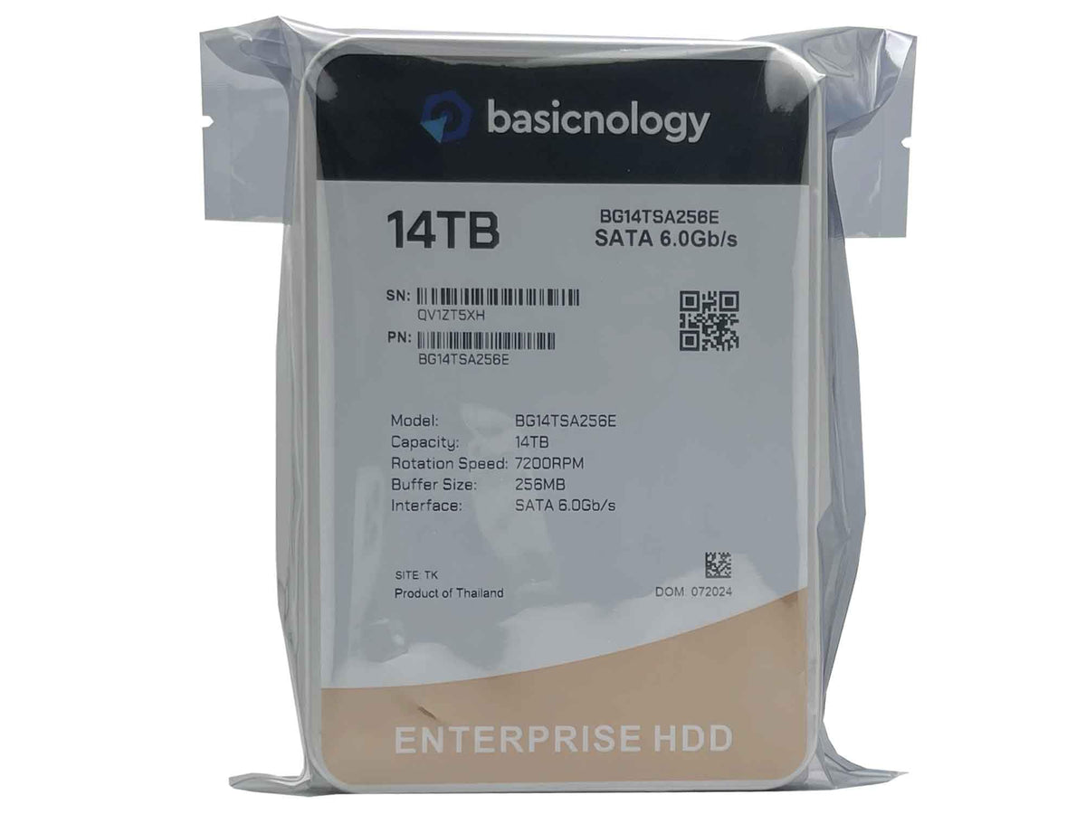 Basicnology Enterprise HDD data protection featuring error correction and encryption.