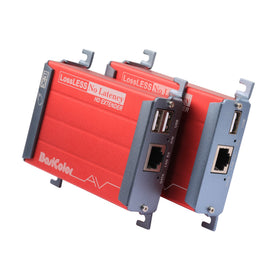 Basicolor HDMI KVM extender transmitter enabling remote, real-time control with compact housing.