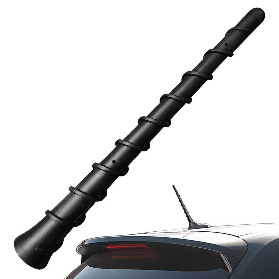 BASIKER 7-inch antenna installed on Jeep Cherokee improves AM/FM reception.