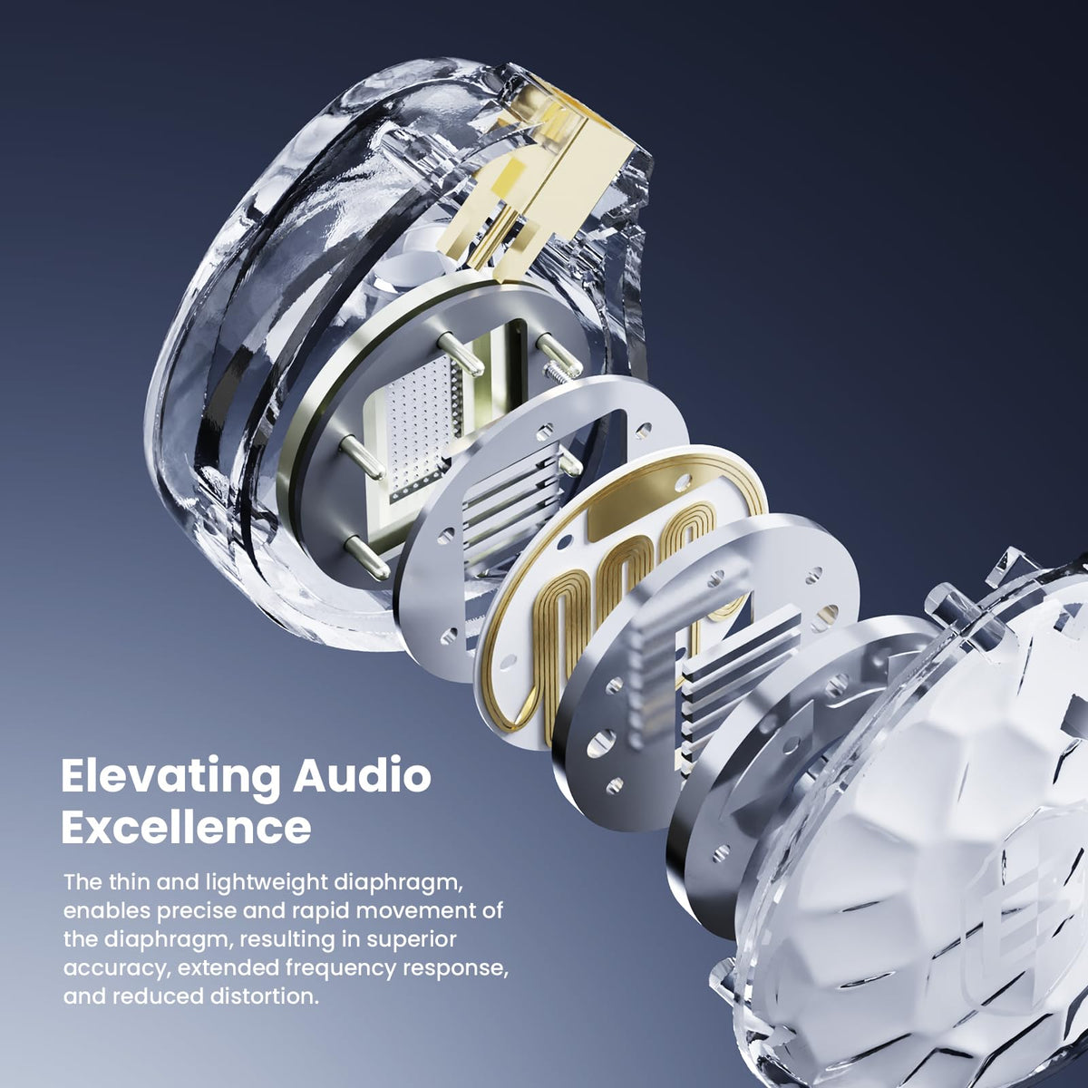 BASN ASONE double-sided array N52 magnet enhances open, transparent sound across frequencies.