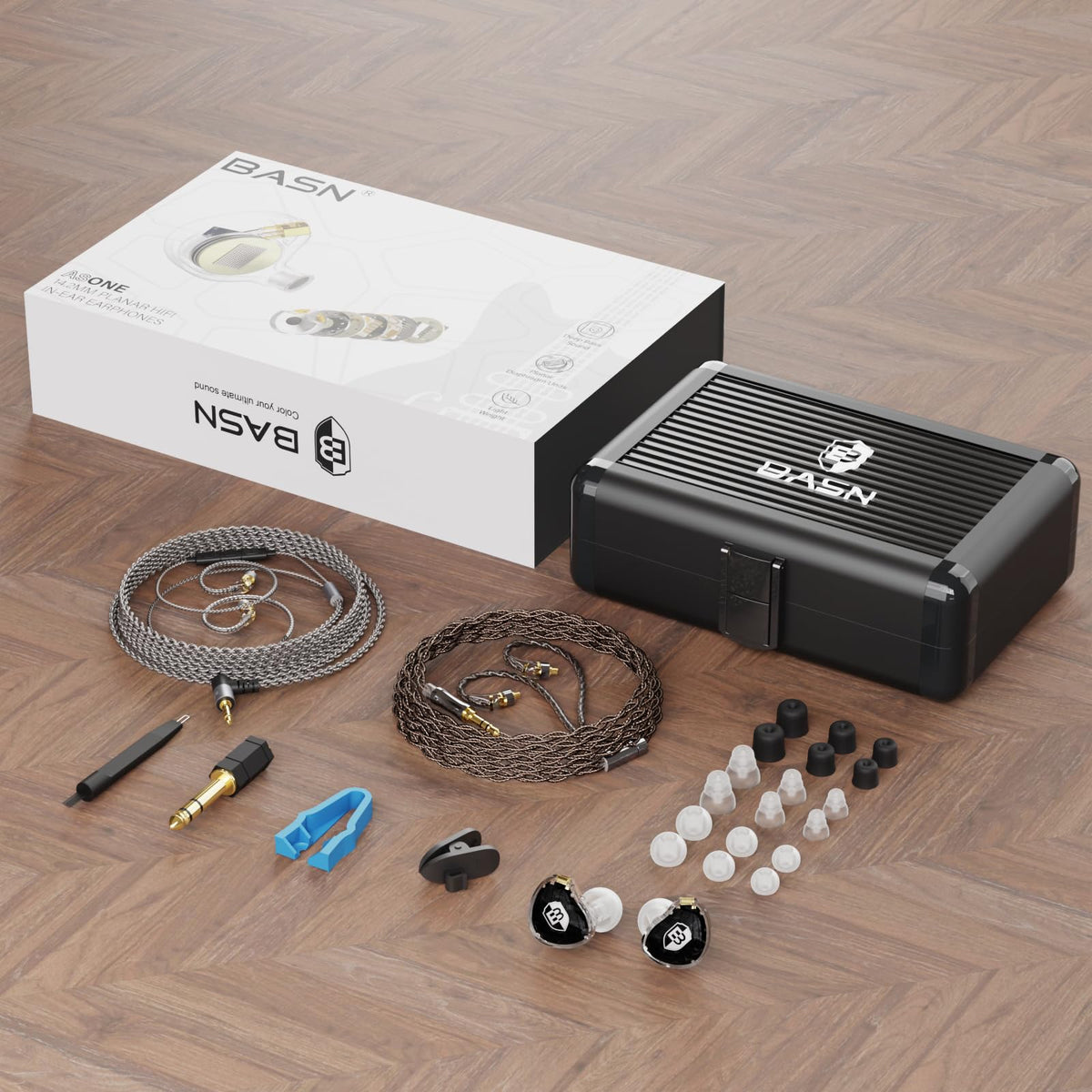 BASN ASONE packaging details image showing accessories for easy setup.