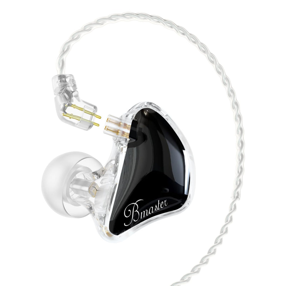 BASN Bmaster 2Pin triple-driver IEMs with case for transport and quick setup on tour.