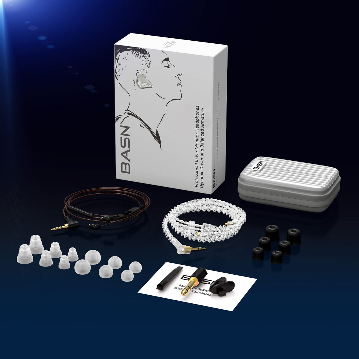 BASN Bmaster includes carrying case, tip sets, adapters, clip, and cleaning tool.