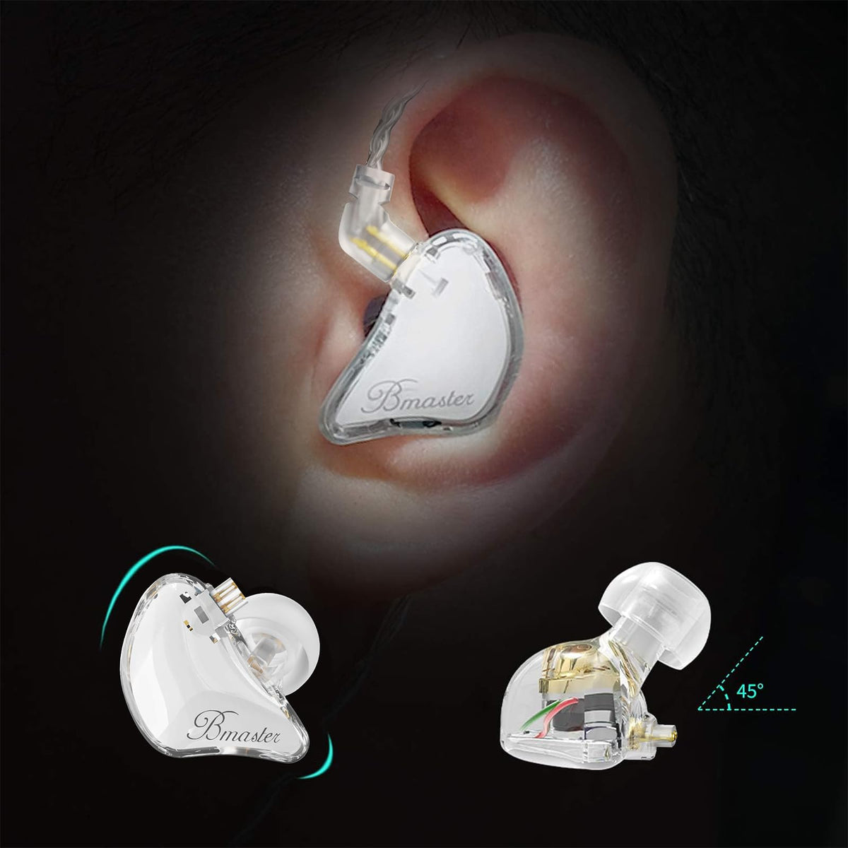 BASN Bmaster detachable 2-pin cable enables quick swaps and longer life.