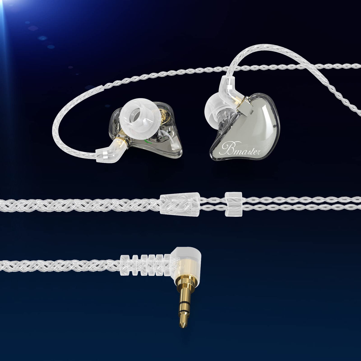 BASN Bmaster earhook-stabilized design keeps the monitor in place on stage.