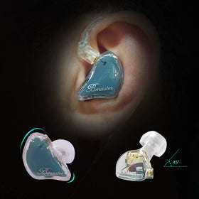 BASN Bmaster ergonomic in-ear monitor blue designed for secure comfort