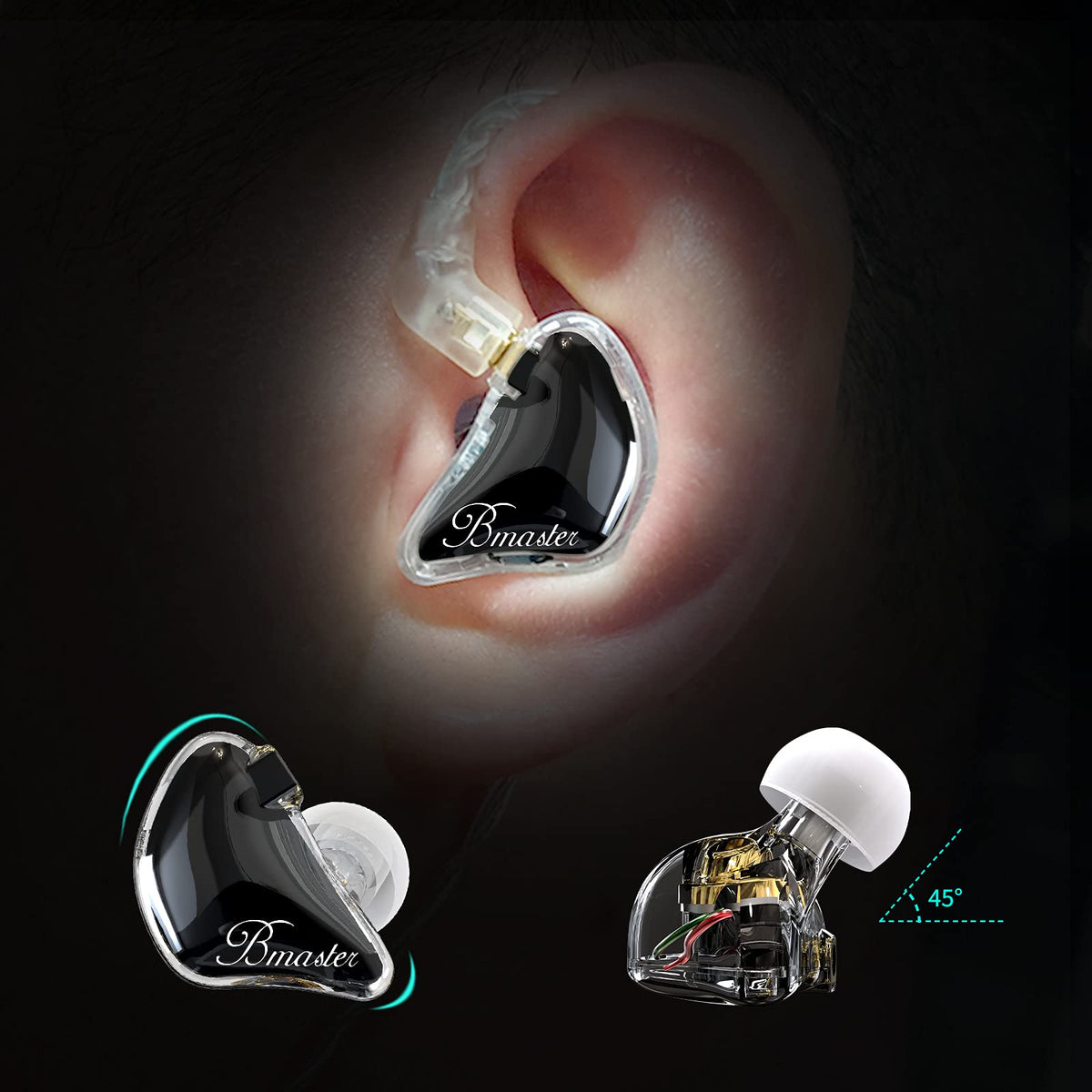 BASN Bmaster detachable cables highlight MMCX design for quick swaps during performances