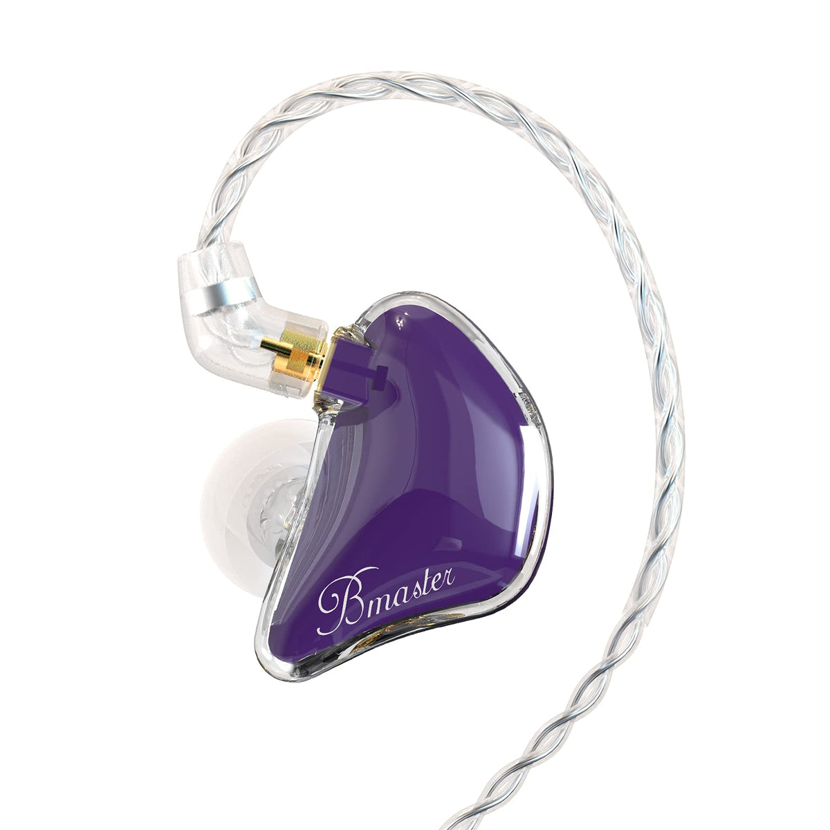 BASN Bmaster purple case earmonitor for portable listening on the go.