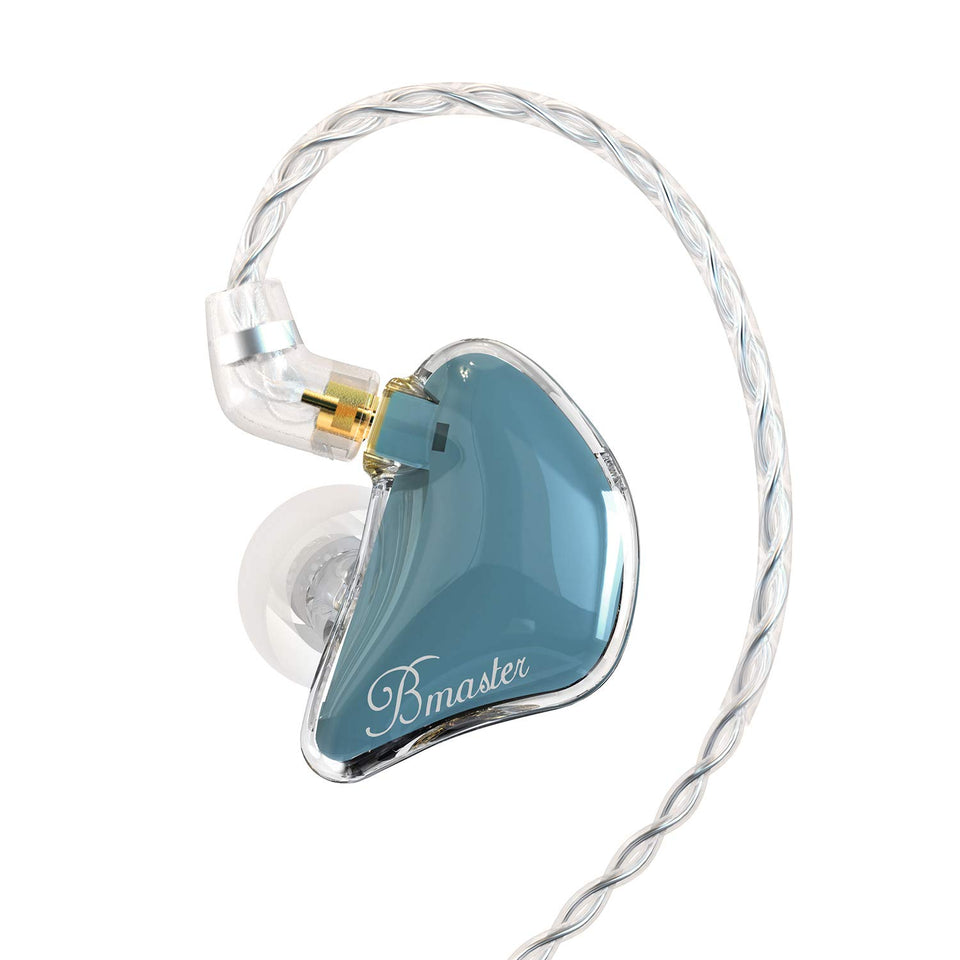 BASN Bmaster triple-driver in-ear monitor blue with isolation for on-stage monitoring