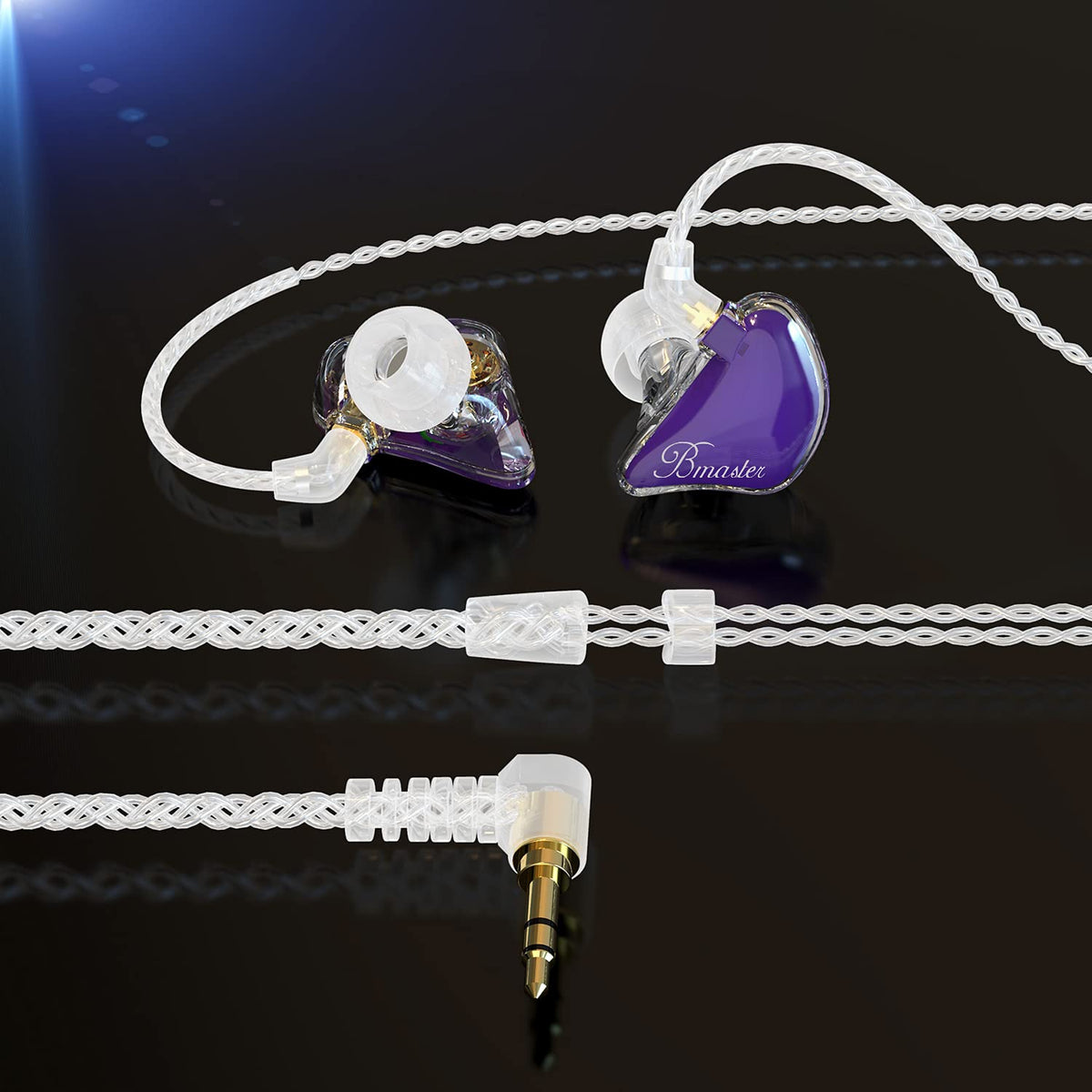 BASN Bmaster earhook maintains stable fit during live performances.