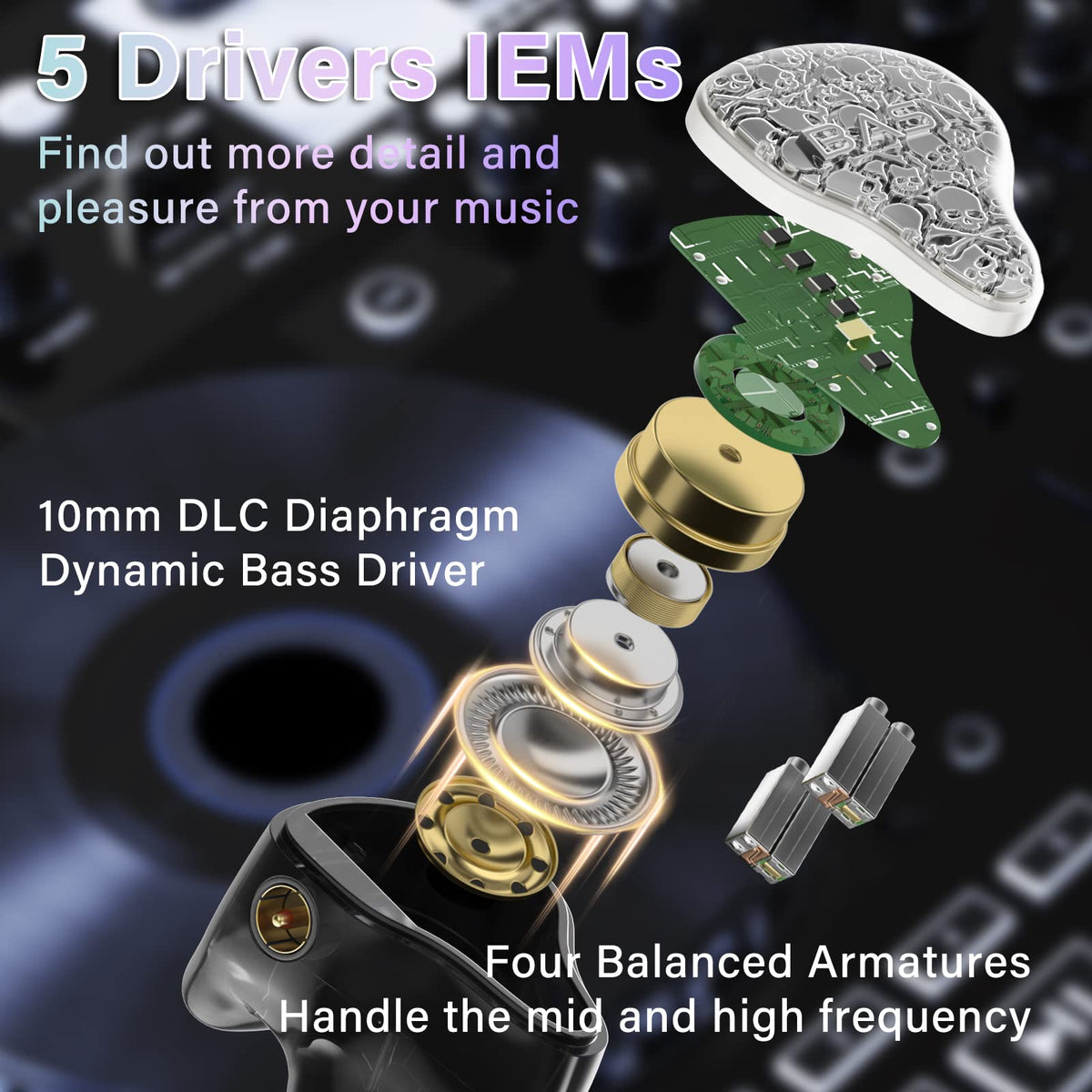 BASN Bmaster5 4BA drivers deliver crisp treble and warm mids