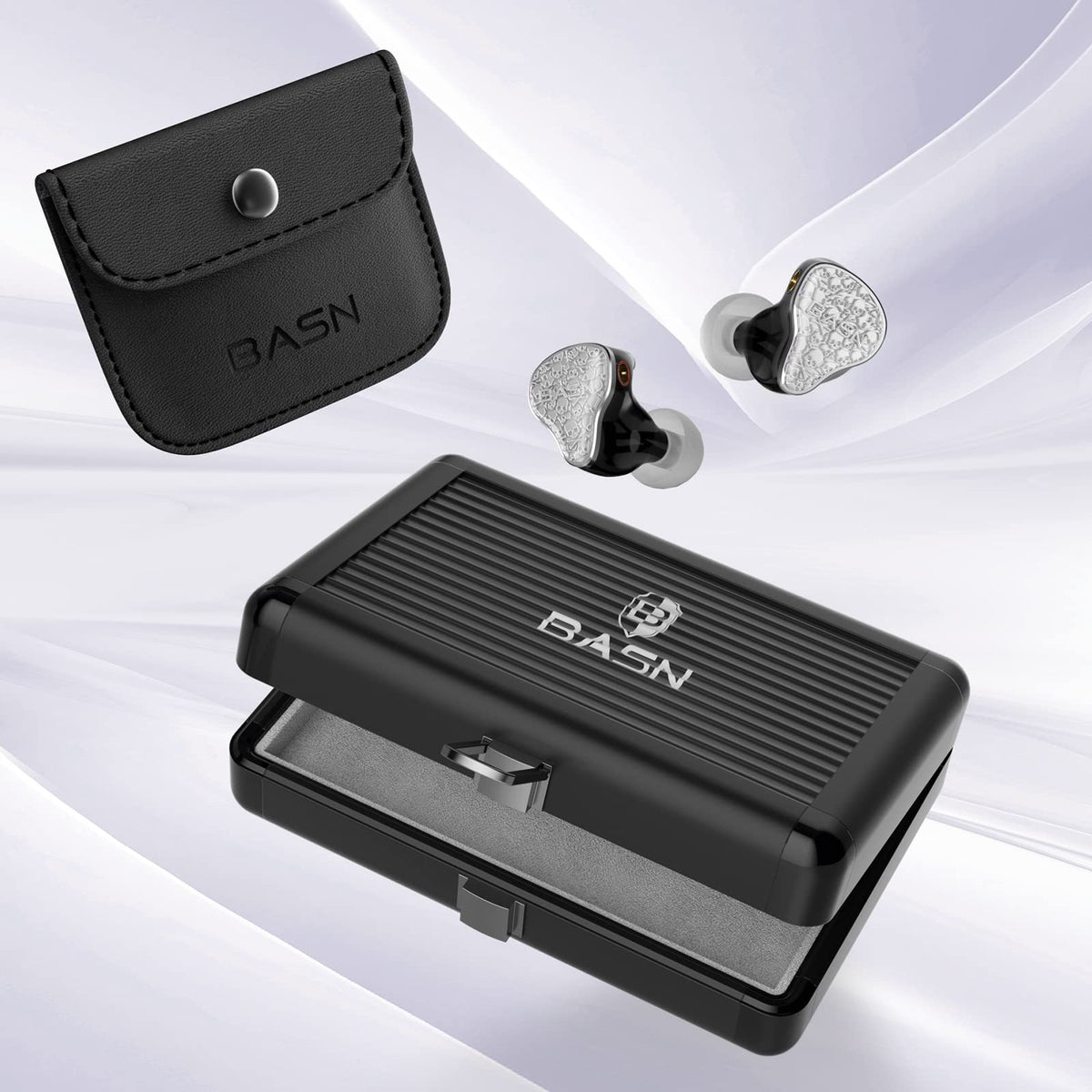 BASN Bmaster5 adjustable ear hooks for a secure long wear fit.