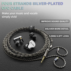 BASN Bmaster5 balanced armature drivers delivering precise mids and highs.