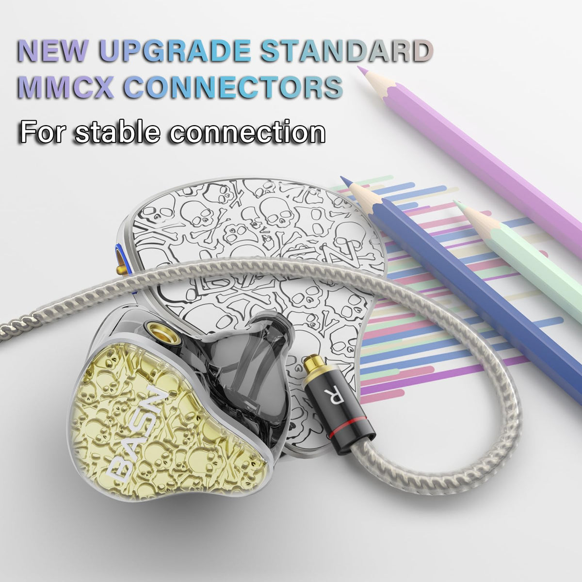 Varied ear tips for comfort and a secure seal with BASN Bmaster5