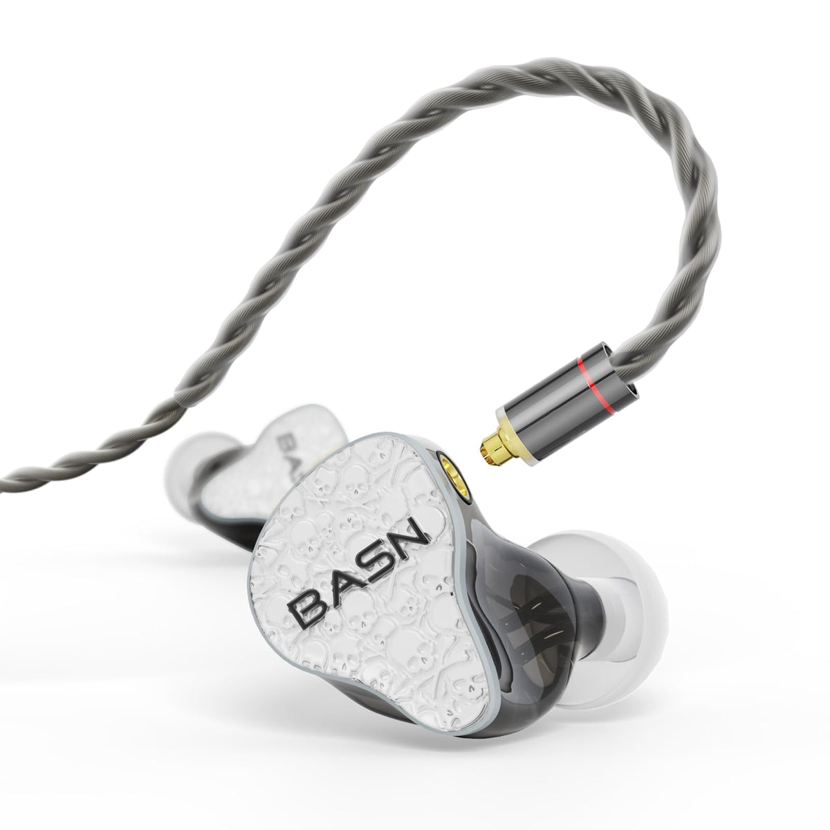 BASN Bmaster5 Glacier White earphones for crystal-clear stage monitoring.