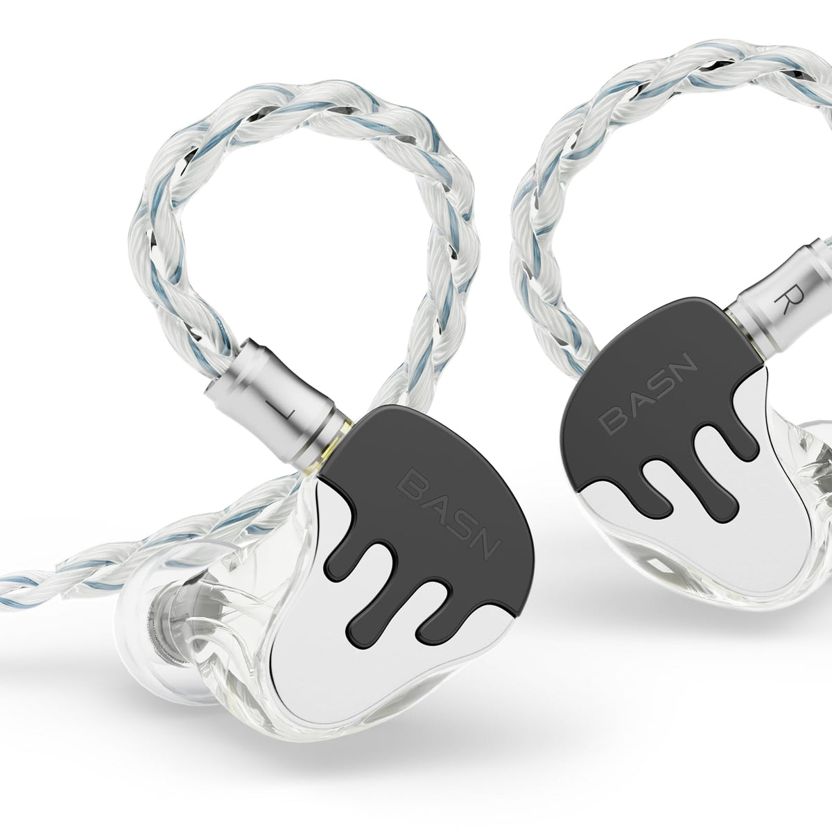 BASN BmasterX in-ear monitor with dynamic driver for punchy bass, ideal for tracking.