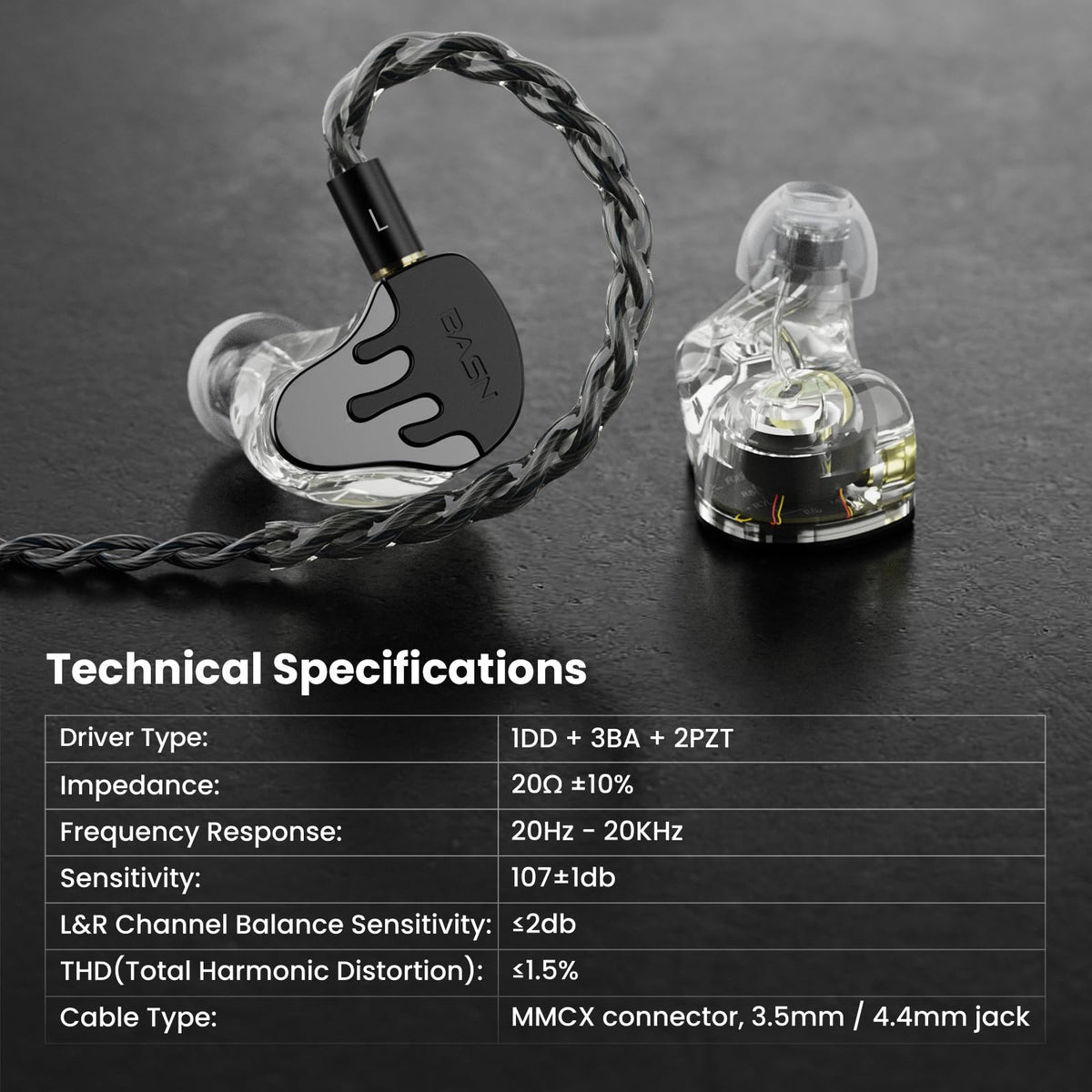 BASN BmasterX noise isolation pro design for clear monitoring