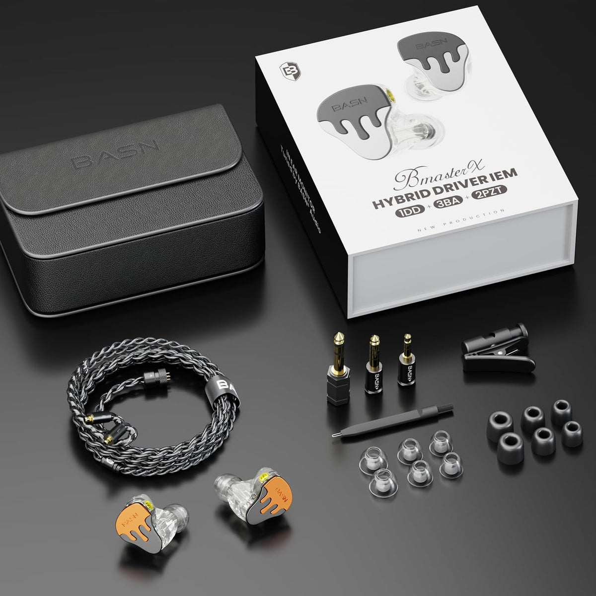 BASN BmasterX seven fit tips layout ready for customized fit and isolation