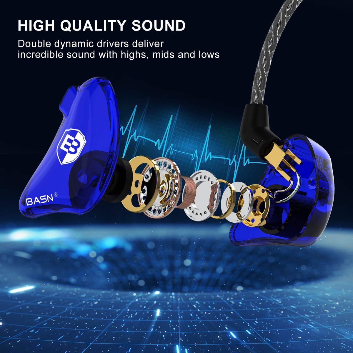 BASN Bsinger BC100 ergonomic over-ear design for secure, comfortable wear.