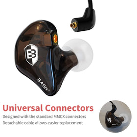 BASN Bsinger MMCX cable with inline remote and mic for hands-free control