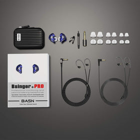 BASN accessories layout with eartips and cables illustrating customization and fit benefit