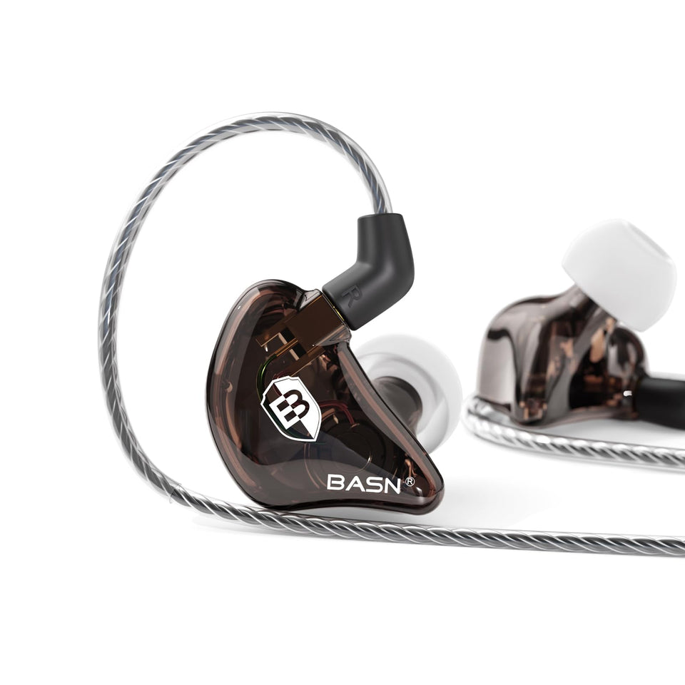 BASN Bsinger PRO front view showing brown shell and professional finish benefit clarity
