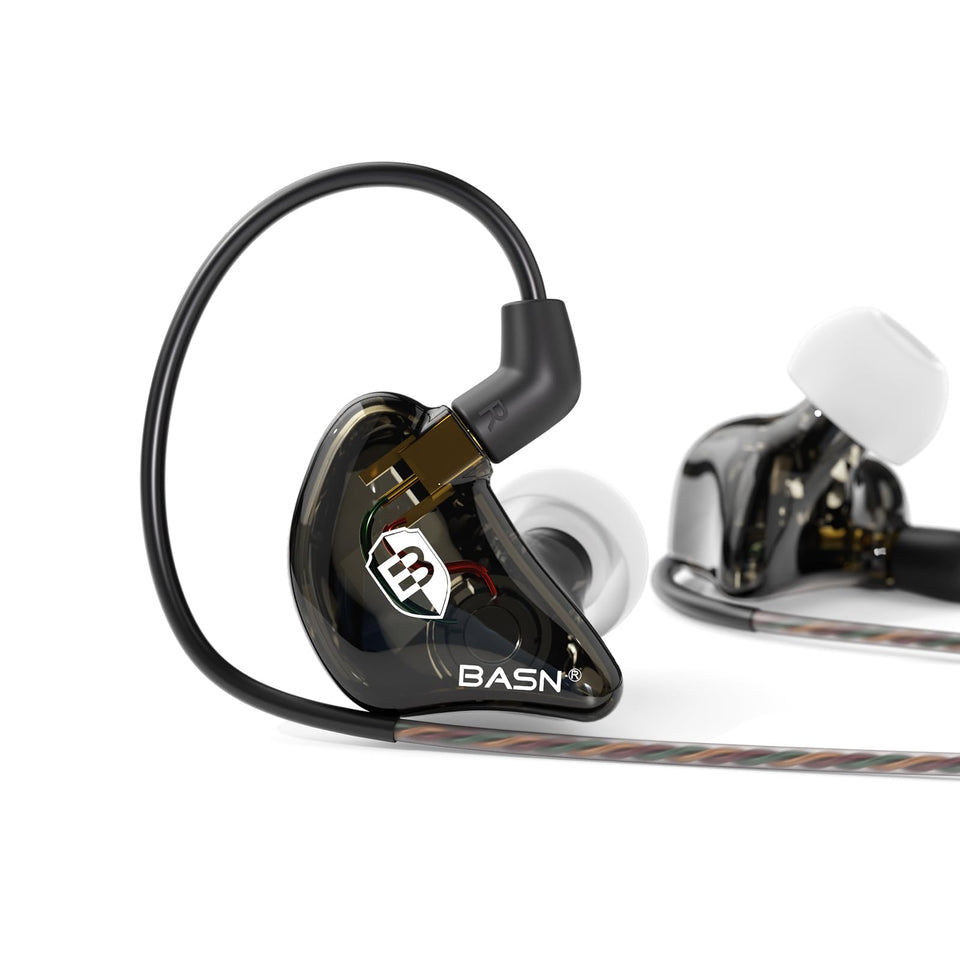 BASN Bsinger PRO front view showing sleek black shell and branding, clear stage-ready design
