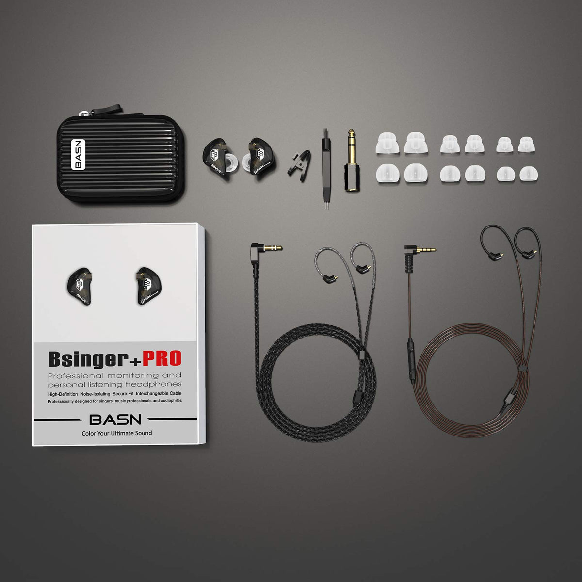 BASN Bsinger PRO in musician stage setting demonstrating monitoring clarity and comfort