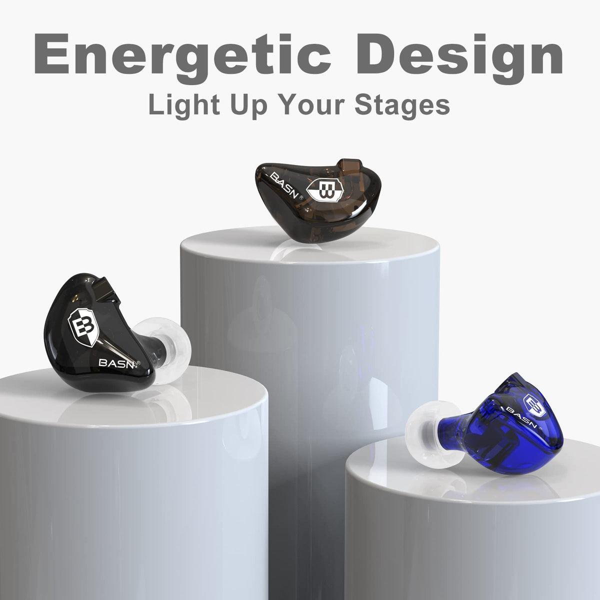 BASN musician wearing Bsinger Pro on stage illustrating stable fit and reliable in-ear monitoring