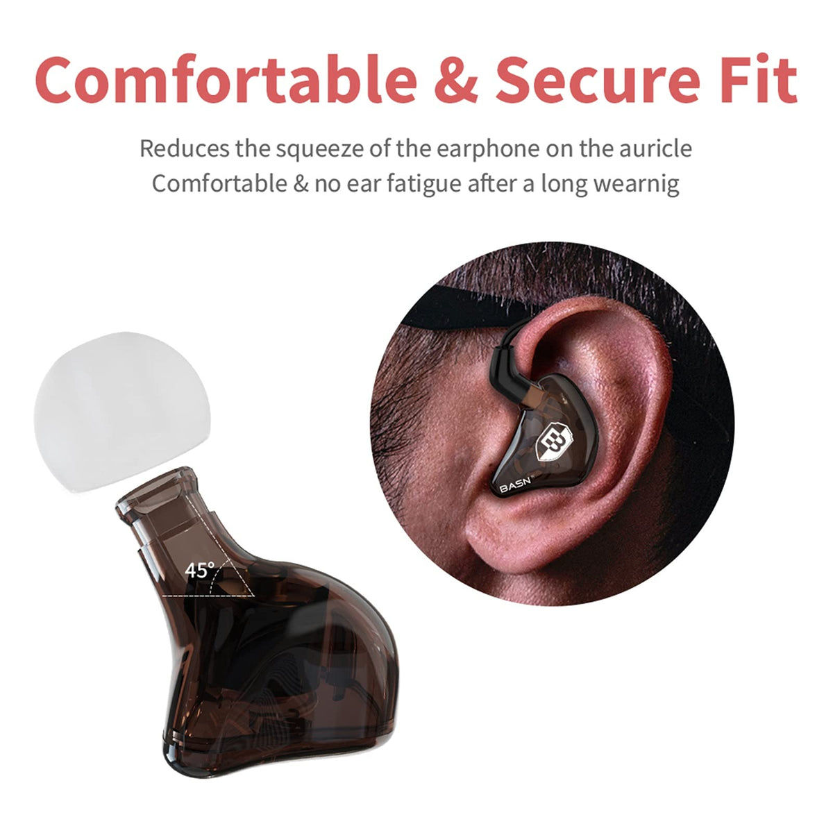 BASN Bsinger silver-plated woven cable showing durable high-fidelity connection