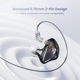 BASN Bsinger woven monitor cable displayed for stage durability and tangle resistance
