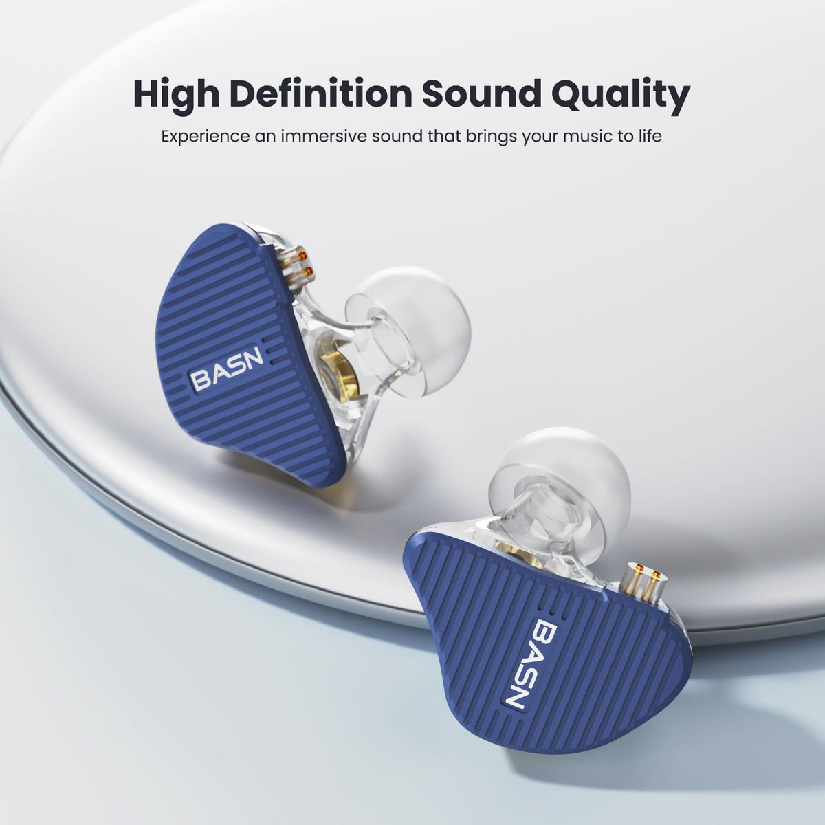 BASN Mix-PD dynamic driver delivering strong bass and responsive mids.
