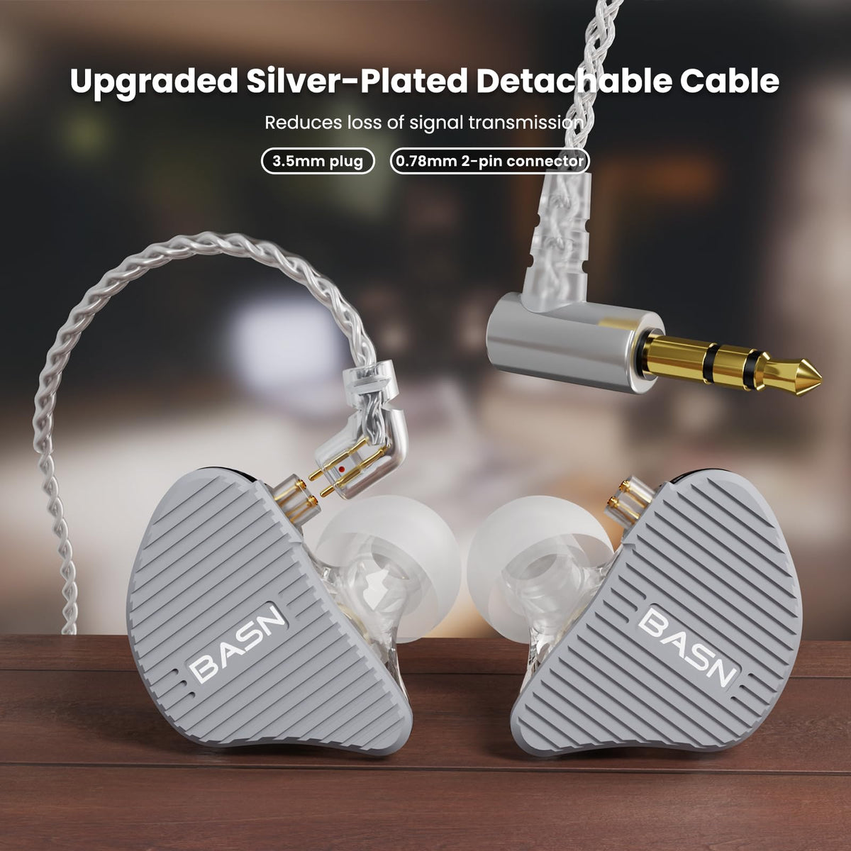 BASN Mix-PD ergonomic-fit ear tips ensure comfortable isolation during long sessions.