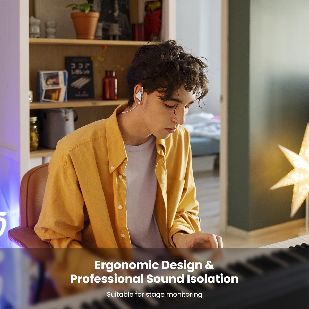 BASN Mix-PD ergonomic-fit image demonstrating comfortable, secure ear wear.