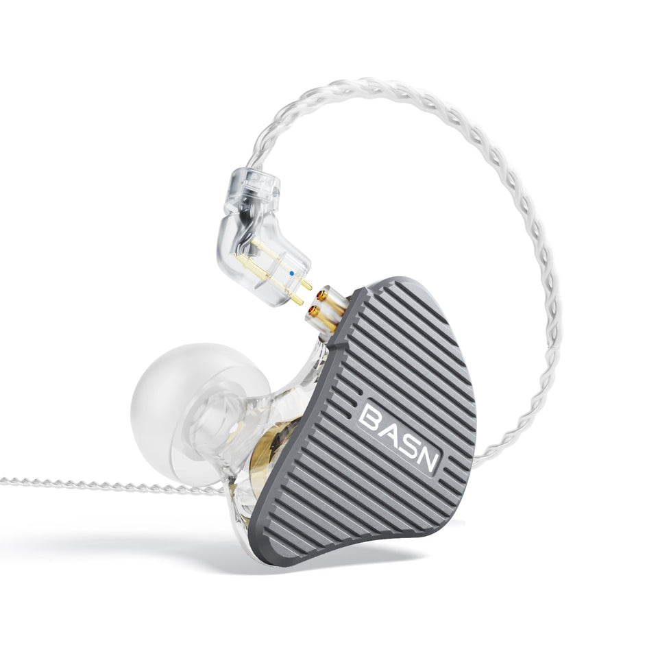 BASN Mix-PD planar-dynamic driver, open-shell view, for expansive, detailed audio on stage.