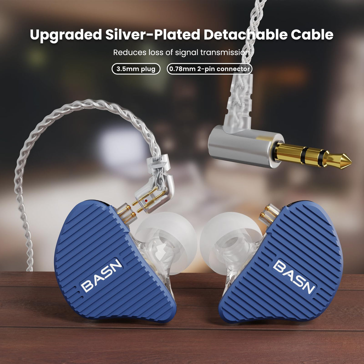 BASN Mix-PD silver plated OFC cable offers clean signal transfer and comfort.
