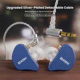 BASN Mix-PD silver plated OFC cable offers clean signal transfer and comfort.