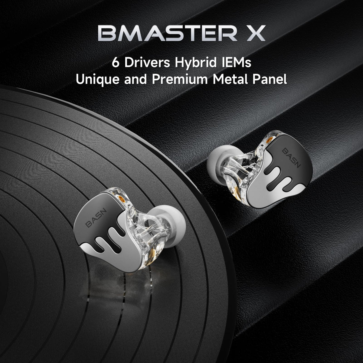 Basnlife BmasterX 8mm dynamic driver delivers punchy bass for live performances.