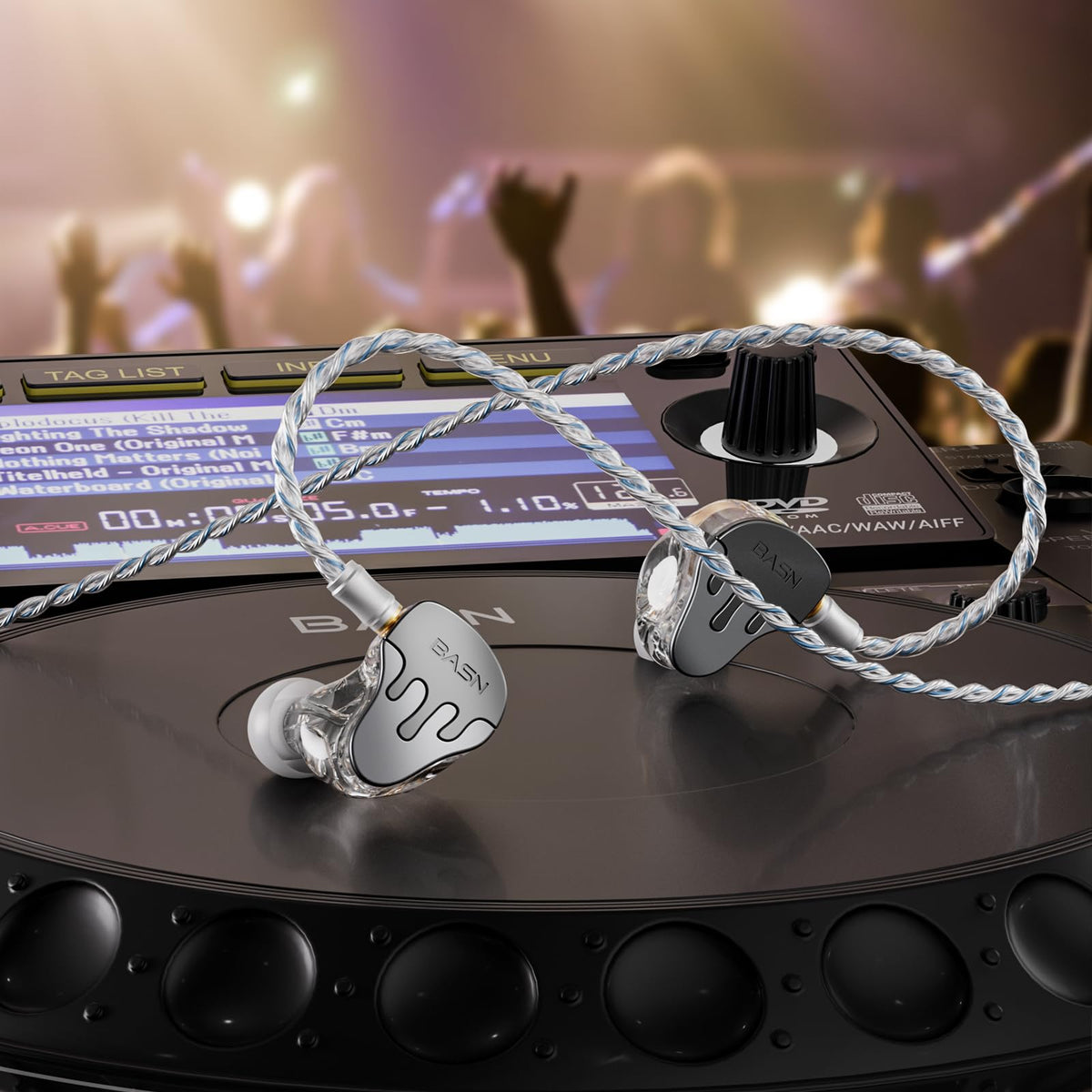 Complete BASNLIFE BmasterX package including case, tips, and cable for touring.