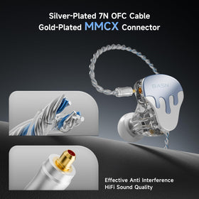 BASNLIFE BmasterX MMCX connector provides secure, reliable detachable connectivity.