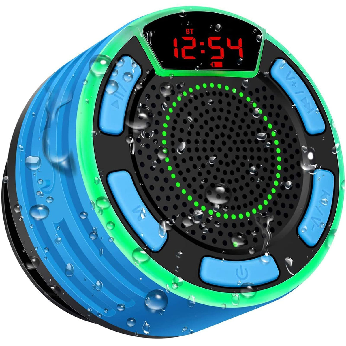 BassPal IPX7 waterproof speaker front view for rugged outdoor listening