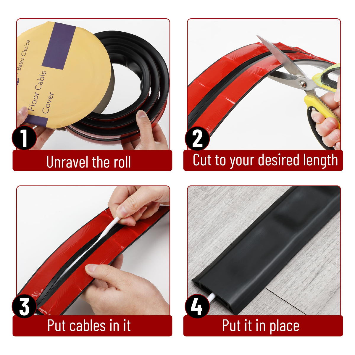 Bates Choice protector with inner channel for standard cables.
