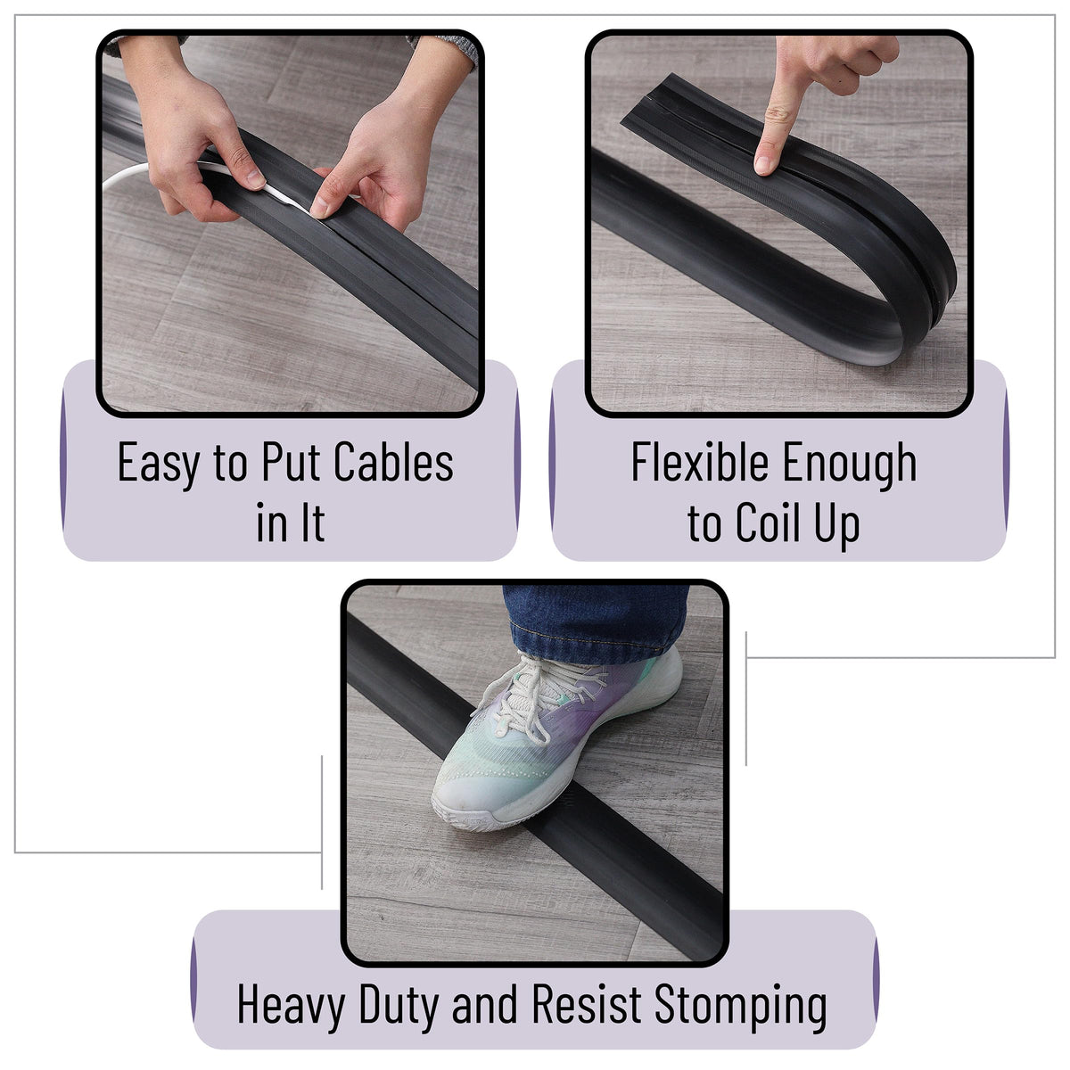 Ideal for office, home, outdoor setups with reliable cord protection.