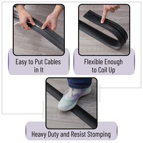 Ideal for office, home, outdoor setups with reliable cord protection.