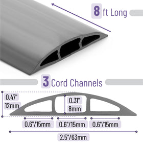 Bates Choice durable floor cord cover with flexible material.