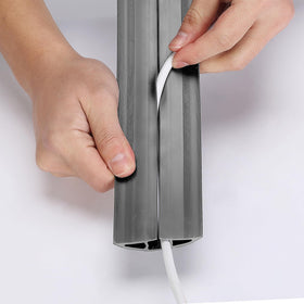 Bates Choice easy-to-install cord cover lays flat without curling.